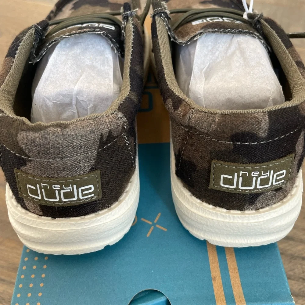 Hey Dude Youth Linen Camo Shoes - Picture 3 of 3